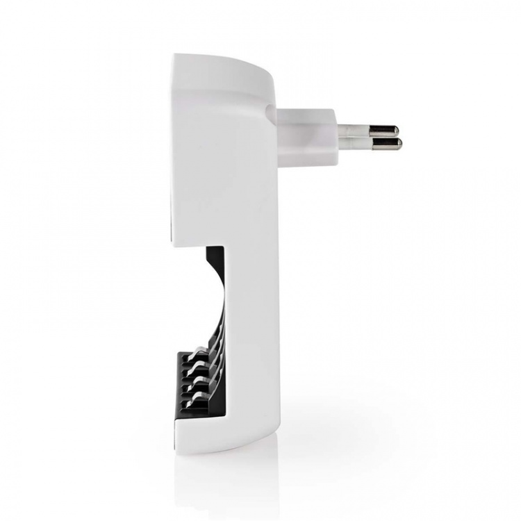 Nedis NiMH Batteriladdare AA / AAA | 1.2 V DC | Underhållsladdning | Euro / Typ C (CEE 7/16) | Batteritypsenergi: AA / AAA | Svart / Vit Nedis NiMH Batteriladdare AA / AAA | 1.2 V DC | Underhållsladdning | Euro / Typ C (CEE 7/16) | Batteritypsenergi: AA / AAA | Svart / Vit