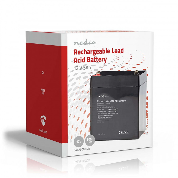 Nedis Uppladdningsbart blybatteri | Bly-syra | Uppladdningsbara | 12 V | 5000 mAh Nedis Uppladdningsbart blybatteri | Bly-syra | Uppladdningsbara | 12 V | 5000 mAh