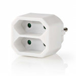 Nedis Eluttag Splitter | Typ F (CEE 7/7) | 250 V AC 50 Hz | Fransk / Type C (CEE 7/16) | 250 V AC 50/60 Hz | 2.5 A | 1100 W | Vit Nedis Eluttag Splitter | Typ F (CEE 7/7) | 250 V AC 50 Hz | Fransk / Type C (CEE 7/16) | 250 V AC 50/60 Hz | 2.5 A | 1100 W | Vit