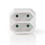 Nedis Eluttag Splitter | Typ F (CEE 7/7) | 250 V AC 50 Hz | Fransk / Type C (CEE 7/16) | 250 V AC 50/60 Hz | 2.5 A | 1100 W | Vit Nedis Eluttag Splitter | Typ F (CEE 7/7) | 250 V AC 50 Hz | Fransk / Type C (CEE 7/16) | 250 V AC 50/60 Hz | 2.5 A | 1100 W | Vit