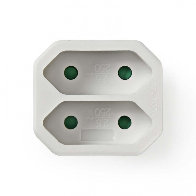 Nedis Eluttag Splitter | Typ F (CEE 7/7) | 250 V AC 50 Hz | Fransk / Type C (CEE 7/16) | 250 V AC 50/60 Hz | 2.5 A | 1100 W | Vit Nedis Eluttag Splitter | Typ F (CEE 7/7) | 250 V AC 50 Hz | Fransk / Type C (CEE 7/16) | 250 V AC 50/60 Hz | 2.5 A | 1100 W | Vit