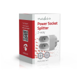 Nedis Eluttag Splitter | Typ F (CEE 7/7) | 250 V AC 50 Hz | Fransk / Type C (CEE 7/16) | 250 V AC 50/60 Hz | 2.5 A | 1100 W | Vit Nedis Eluttag Splitter | Typ F (CEE 7/7) | 250 V AC 50 Hz | Fransk / Type C (CEE 7/16) | 250 V AC 50/60 Hz | 2.5 A | 1100 W | Vit