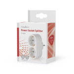 Nedis Eluttag Splitter | Typ F (CEE 7/7) | 250 V AC 50 Hz | Jordad kontakt / Typ F (CEE 7/7) | 250 V AC 50/60 Hz | 16.0 A | 3500 W | Vit
