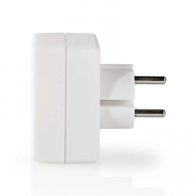 Nedis Eluttag Splitter | Typ F (CEE 7/7) | 250 V AC 50 Hz | Fransk / Type C (CEE 7/16) | 250 V AC 50/60 Hz | 2.5 A | 1700 W | Vit Nedis Eluttag Splitter | Typ F (CEE 7/7) | 250 V AC 50 Hz | Fransk / Type C (CEE 7/16) | 250 V AC 50/60 Hz | 2.5 A | 1700 W | Vit