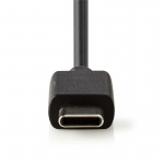 Nedis Väggladdare | 15 W | Snabbladdnings funktion | 1x 3.0 A | Antal utgångar: 1 | USB-C™ (Fast) Kabel | 1.50 m | Single Voltage Output | Svart