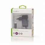 Nedis Väggladdare | 15 W | Snabbladdnings funktion | 1x 3.0 A | Antal utgångar: 1 | USB-C™ (Fast) Kabel | 1.50 m | Single Voltage Output | Svart