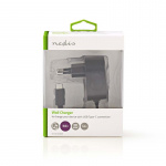 Nedis Väggladdare | 15 W | Snabbladdnings funktion | 1x 3.0 A | Antal utgångar: 1 | USB-C™ (Fast) Kabel | 1.50 m | Single Voltage Output | Svart