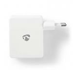 Nedis Väggladdare | 24 W | Snabbladdnings funktion | 4x 2.4 A | Antal utgångar: 4 | 4x USB-A | Utan kabel | Single Voltage Output | Vit