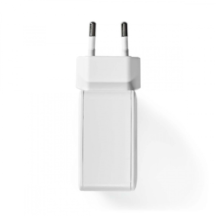Nedis Väggladdare | 24 W | Snabbladdnings funktion | 4x 2.4 A | Antal utgångar: 4 | 4x USB-A | Utan kabel | Single Voltage Output | Vit