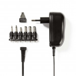 Nedis Universal nätadapter | 12 W | 3 - 12 V DC | 1.80 m | 2.0 A | 6 plug(s) | Svart