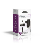 Nedis Universal nätadapter | 27 W | 3 - 12 V DC | 1.80 m | 2.25 A A | 6 plug(s) | Svart