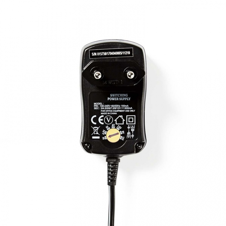 Nedis Universal nätadapter | 7.20 W | 3 - 12 V DC | 1.80 m | 1.0 A A | 6 plug(s) | Svart Nedis Universal nätadapter | 7.20 W | 3 - 12 V DC | 1.80 m | 1.0 A A | 6 plug(s) | Svart