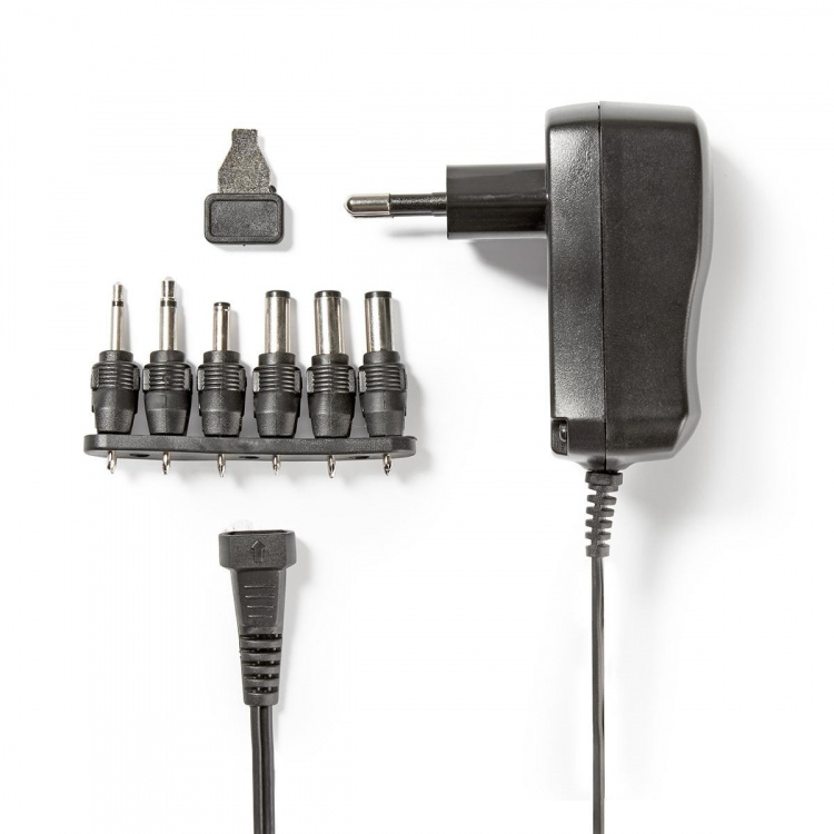 Nedis Universal nätadapter | 7.20 W | 3 - 12 V DC | 1.80 m | 1.0 A A | 6 plug(s) | Svart Nedis Universal nätadapter | 7.20 W | 3 - 12 V DC | 1.80 m | 1.0 A A | 6 plug(s) | Svart