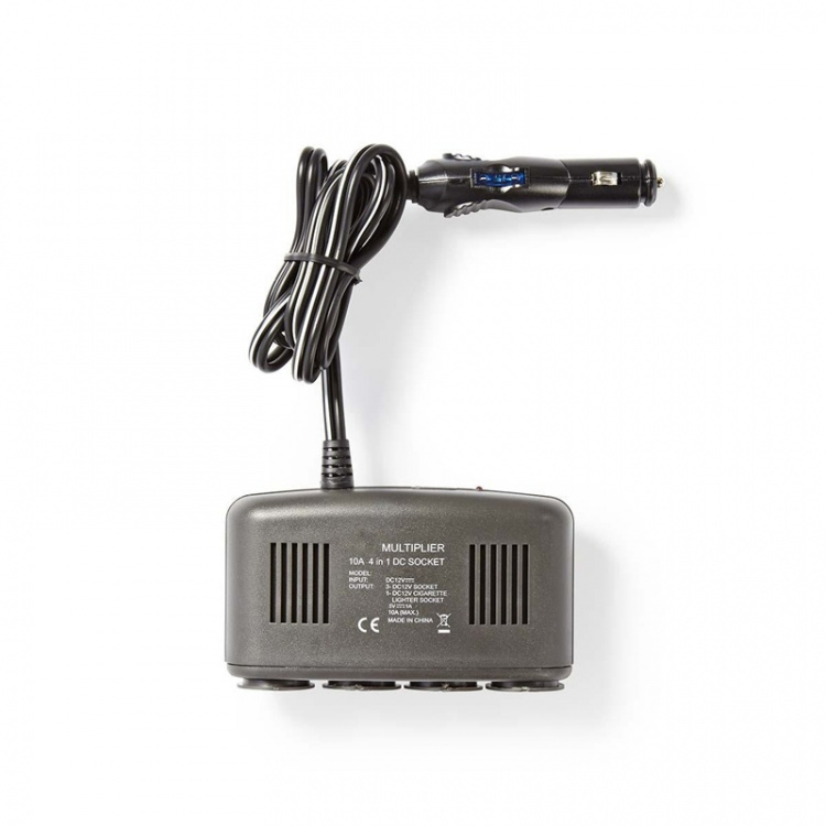 Nedis Universal DC Power Adapter | Biladapter | 120 W | Inspänning: 12 V DC | 12 V DC | Maximal utgångsström per port: 4.0 A | Svart