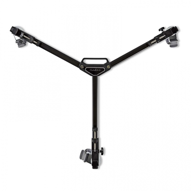 Nedis Tripod Dolly | Maximal lastkapacitet: 20.0 kg | Tripod diameter räckvidd: 29.0 mm | Resväska ingår | Benlås | Aluminium | Svart