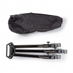 Nedis Tripod Dolly | Maximal lastkapacitet: 20.0 kg | Tripod diameter räckvidd: 29.0 mm | Resväska ingår | Benlås | Aluminium | Svart