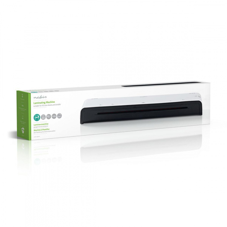 Nedis Laminator | Varmt kallt | A3 | 300 mm/min | Strömadapter | Vit Nedis Laminator | Varmt kallt | A3 | 300 mm/min | Strömadapter | Vit
