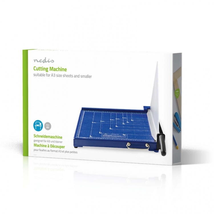 Nedis Dokumentförstörare | Max. skärstorlek: 297 x 420 mm | Typ av kniv: Metall | Metall | Blå / Svart Nedis Dokumentförstörare | Max. skärstorlek: 297 x 420 mm | Typ av kniv: Metall | Metall | Blå / Svart
