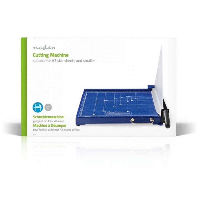 Nedis Dokumentförstörare | Max. skärstorlek: 297 x 420 mm | Typ av kniv: Metall | Metall | Blå / Svart Nedis Dokumentförstörare | Max. skärstorlek: 297 x 420 mm | Typ av kniv: Metall | Metall | Blå / Svart