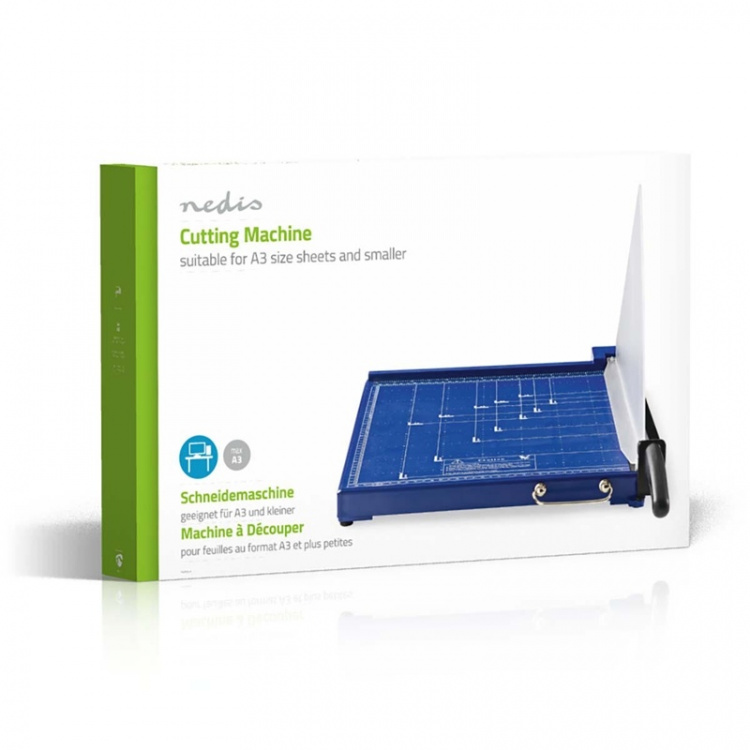Nedis Dokumentförstörare | Max. skärstorlek: 297 x 420 mm | Typ av kniv: Metall | Metall | Blå / Svart Nedis Dokumentförstörare | Max. skärstorlek: 297 x 420 mm | Typ av kniv: Metall | Metall | Blå / Svart