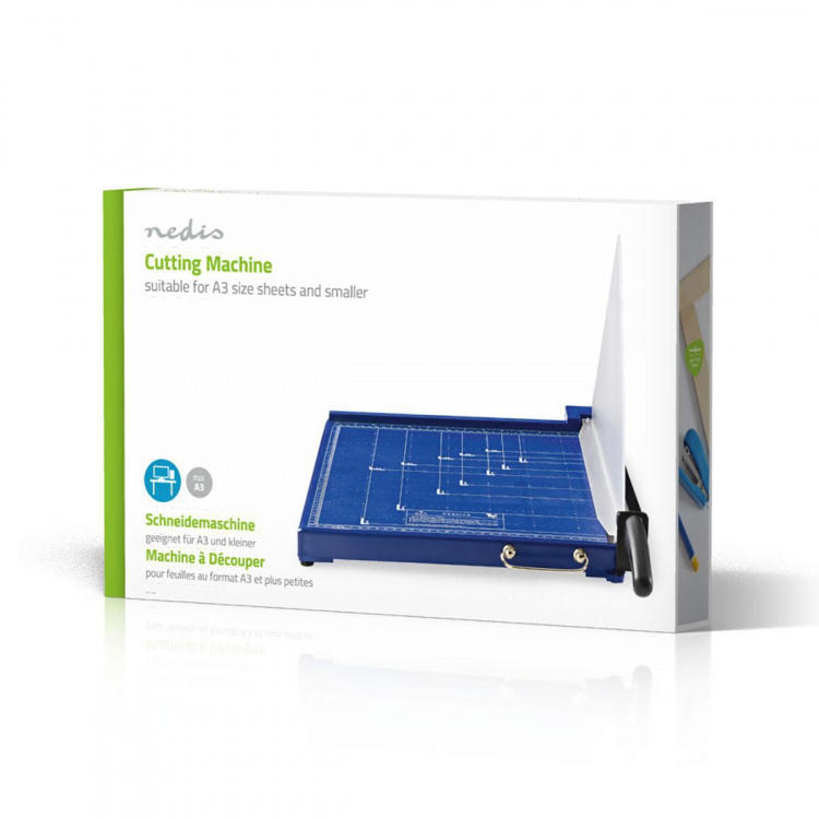 Nedis Dokumentförstörare | Max. skärstorlek: 297 x 420 mm | Typ av kniv: Metall | Metall | Blå / Svart Nedis Dokumentförstörare | Max. skärstorlek: 297 x 420 mm | Typ av kniv: Metall | Metall | Blå / Svart