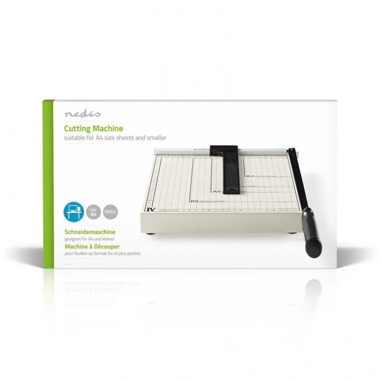 Nedis Dokumentförstörare | Max. skärstorlek: 210 x 297 mm | Typ av kniv: Metall | Metall | Svart / Vit