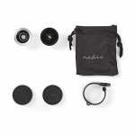 Nedis Kamera Lins Kit | Används för: Smartphone / Surfplatta | 3-i-1 | Objektivstyp: Fish Eye / Makro / Vid vinkel | Skruv och plugg