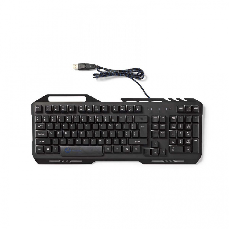 Nedis Trådat Gaming Tagentbord | USB 2.0 | Membrantangenter | LED | US International | US Layout | USB ström | Strömkabel längd: 1.50 m | Spel