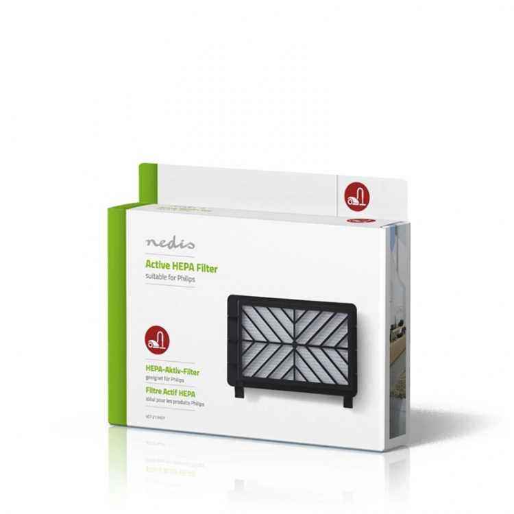 Nedis Ersättnings Active HEPA-filter | Ersättning för: Philips | Svart / Vit