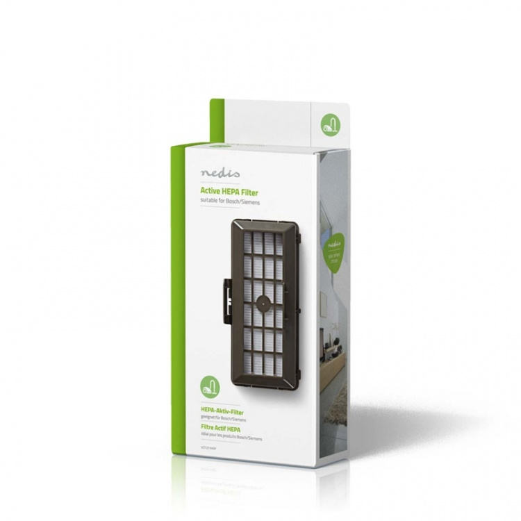 Nedis Ersättnings Active HEPA-filter | Ersättning för: Bosch / Siemens | Svart / Vit