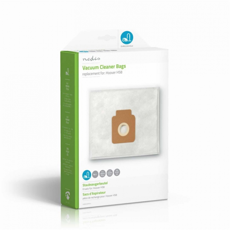Nedis Dammsugarpåse | 4 st. | Syntetisk | Säljs mest för: Hoover H58 | Vit