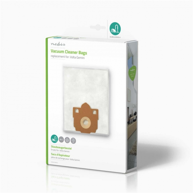 Nedis Dammsugarpåse | 4 st. | Syntetisk | Säljs mest för: Volta Gemini | Vit