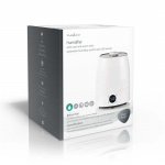 Nedis Luftfuktare | 110 W | Med sval och varm dimma | 5.5 l | Hygrometer | Timer | Lämplig för miljöer upp till: 50 m² | Grå / Vit