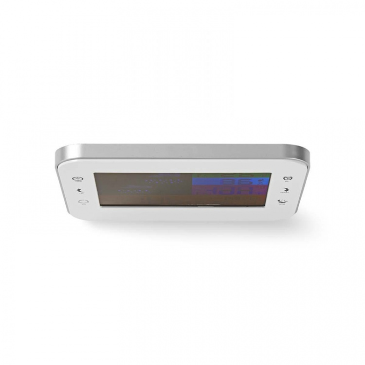 Nedis Väderstation | Inomhus & utomhus | Inklusive trådlös vädersensor | Väderprognos | Tidsdisplay | LCD | Alarmklockfunktion