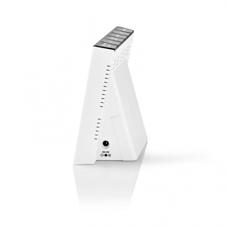 Nedis Väderstation | Inomhus & utomhus | Inklusive trådlös vädersensor | Väderprognos | Tidsdisplay | LED | Alarmklockfunktion