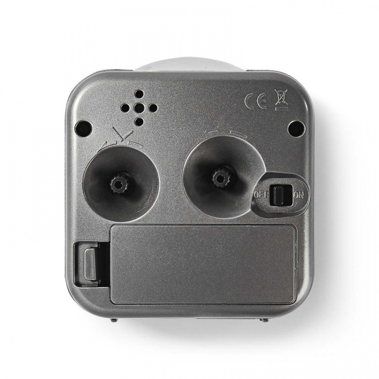 Nedis Analog skrivbords alarmklocka | Snooze-funktion | Bakgrundsbelysning | Grå / Vit