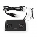 Nedis Digital klockradio | LED | 1x 3.5 mm Audio Input | Tidsprojektion | AM / FM | Snooze-funktion | Sov timer | Antal alarm: 2 | Svart