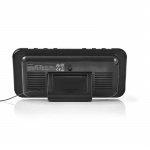 Nedis Digital klockradio | LED | 1x 3.5 mm Audio Input | Tidsprojektion | AM / FM | Snooze-funktion | Sov timer | Antal alarm: 2 | Svart