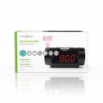 Nedis Digital klockradio | LED | Tidsprojektion | AM / FM | Snooze-funktion | Sov timer | Antal alarm: 2 | Svart Nedis Digital klockradio | LED | Tidsprojektion | AM / FM | Snooze-funktion | Sov timer | Antal alarm: 2 | Svart