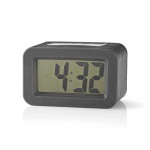 Nedis Digital skrivbords alarmklocka | Bakgrundsbelysning LCD | 3.5 cm | Bakgrundsbelysning | Snooze-funktion | Nej | Grå / Vit