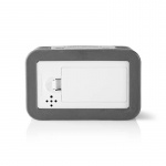 Nedis Digital skrivbords alarmklocka | Bakgrundsbelysning LCD | 3.5 cm | Bakgrundsbelysning | Snooze-funktion | Nej | Grå / Vit