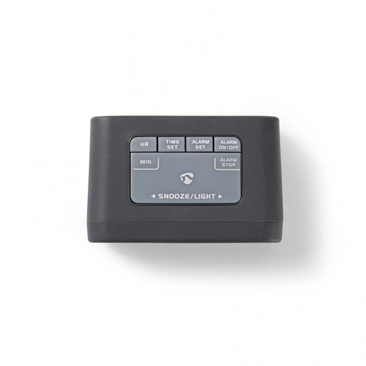 Nedis Digital skrivbords alarmklocka | Bakgrundsbelysning LCD | 3.5 cm | Bakgrundsbelysning | Snooze-funktion | Nej | Grå / Vit