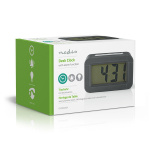 Nedis Digital skrivbords alarmklocka | Bakgrundsbelysning LCD | 3.5 cm | Bakgrundsbelysning | Snooze-funktion | Nej | Grå / Vit