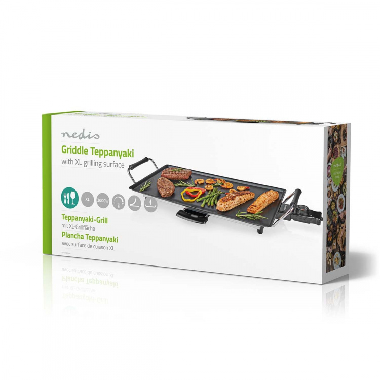 Nedis Teppanyaki Bordsgrill | Bakytan (l x b): 47.5 x 26.5 cm | 5 Värmeinställningar