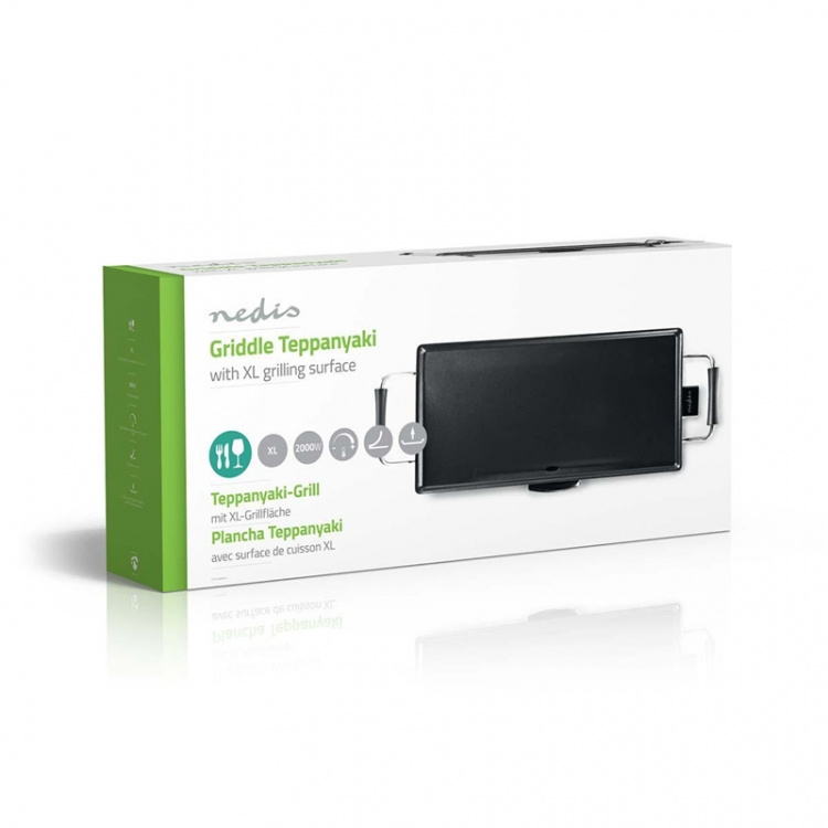 Nedis Teppanyaki Bordsgrill | Bakytan (l x b): 47.5 x 26.5 cm | 5 Värmeinställningar