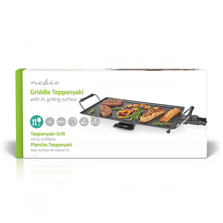 Nedis Teppanyaki Bordsgrill | Bakytan (l x b): 47.5 x 26.5 cm | 5 Värmeinställningar