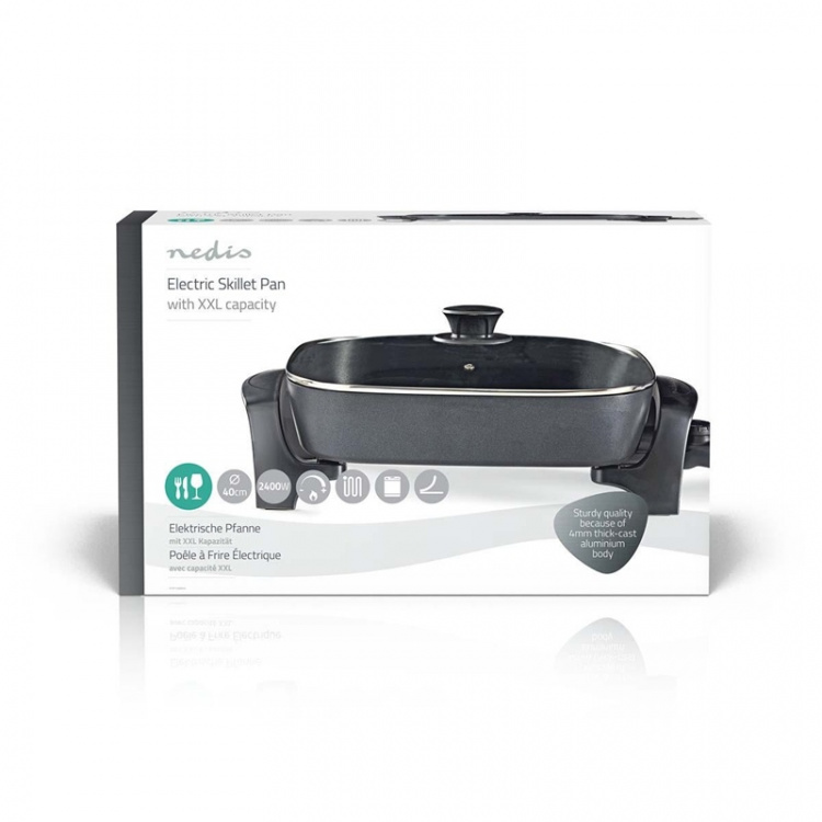 Nedis Elektrisk stekpanna | 40 cm | Tjockt, gjutet aluminiumhölje Nedis Elektrisk stekpanna | 40 cm | Tjockt, gjutet aluminiumhölje