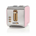 Nedis Brödrost med 2 breda uttag, 900W, Rosa, Soft-touch