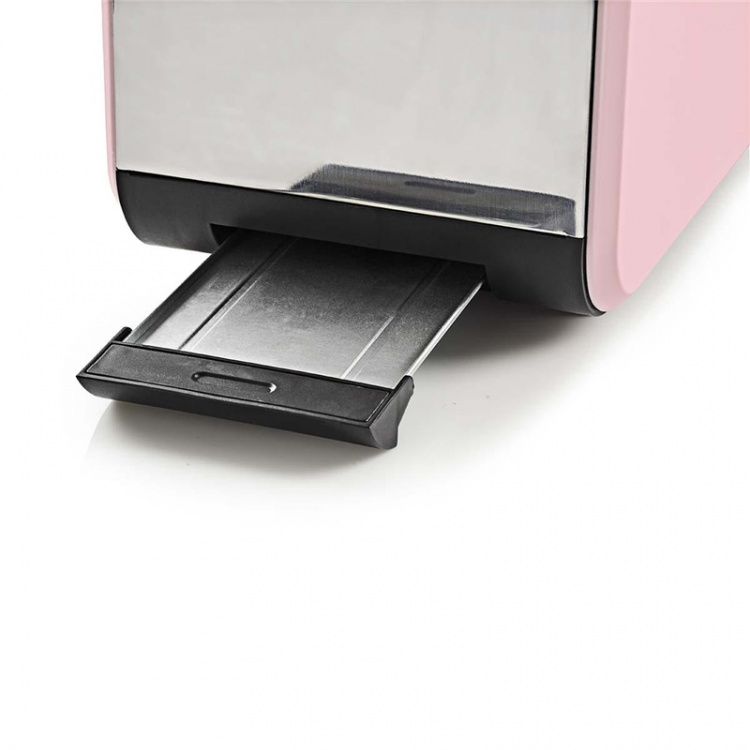 Nedis Brödrost med 2 breda uttag, 900W, Rosa, Soft-touch