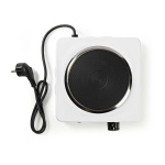 Nedis Elektrisk kokplatta | Matlagningszoner: 1 | 1500 W | Överhettningsskydd | Vit Nedis Elektrisk kokplatta | Matlagningszoner: 1 | 1500 W | Överhettningsskydd | Vit